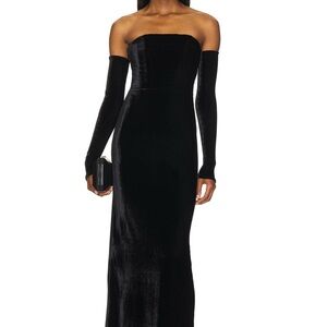 House of Harlow 1960 Black Strapless Gown